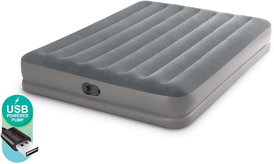 Intex Prestige Mid-Rise luchtbed - Queensize - Ingebouwde elektrische pomp - 191x99x30cm - 2 persoons