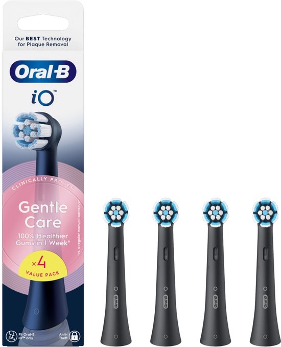 Oral-B Opzetborstels iO Gentle Care Zwart - 4 stuks