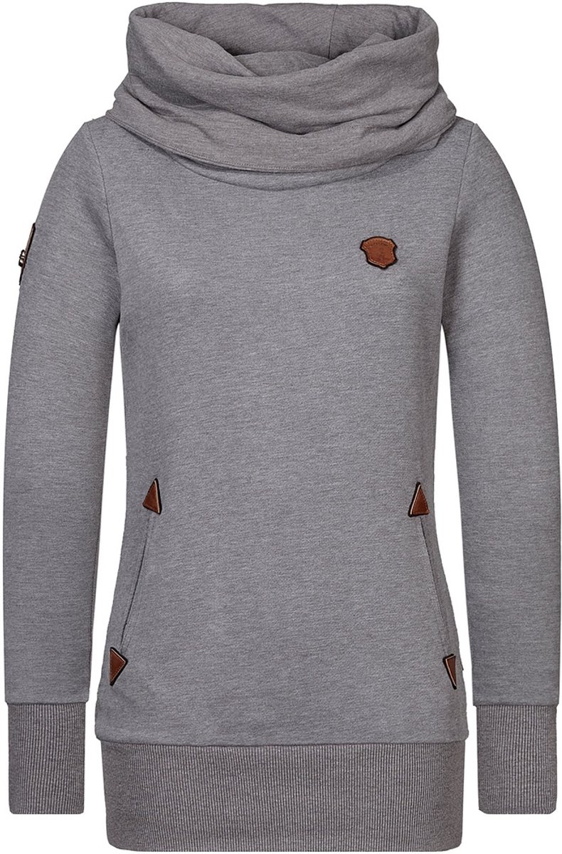 Naketano Damen Hoodie Allroundtalent 2401-0001 Dark Grey Melange-M