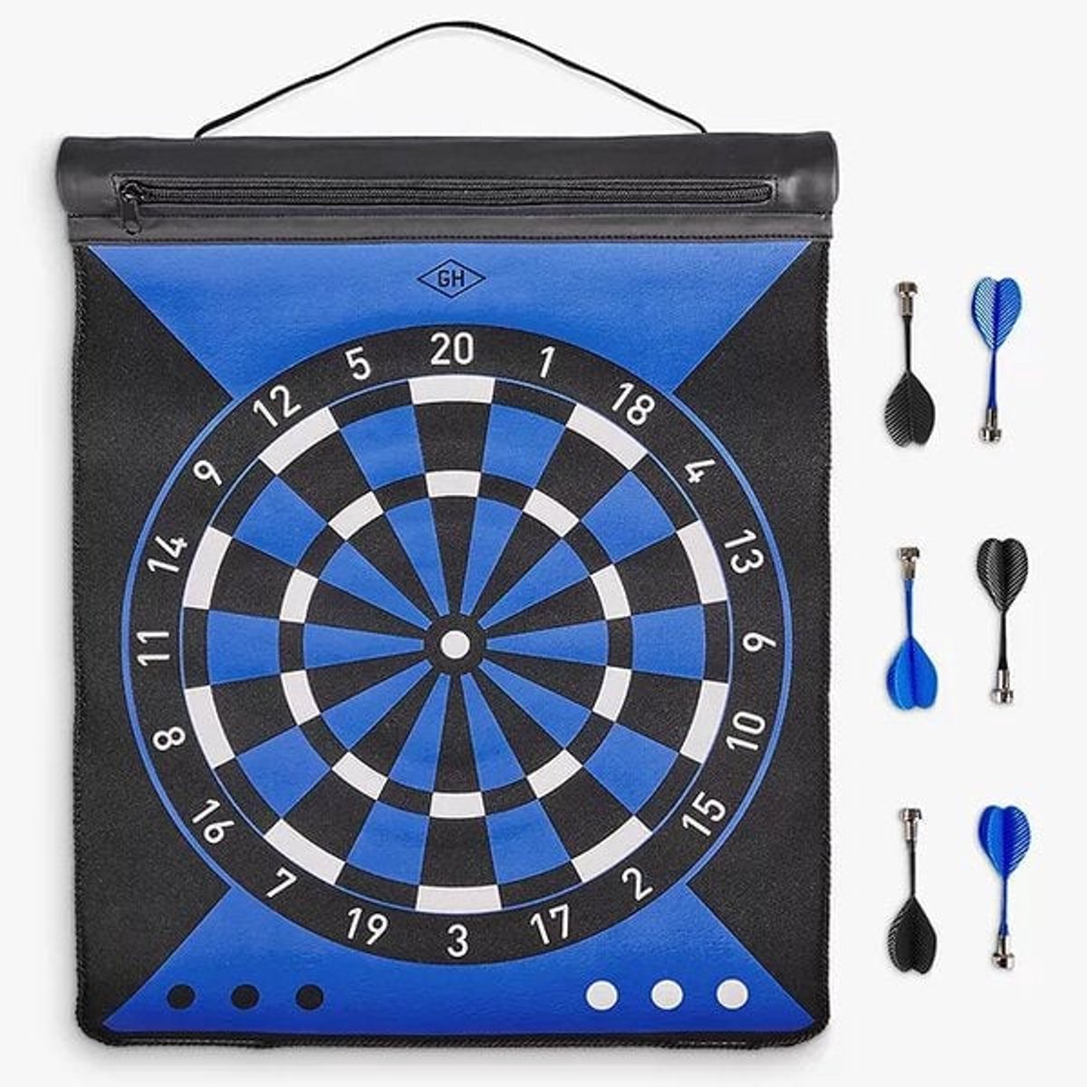 Gentlemen's Hardware dartboard roll | reiseditie dartbord | oprolbaar magnetisch dartbord