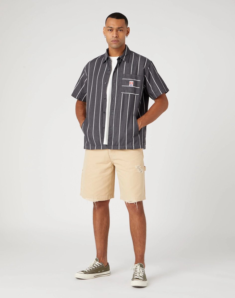 Wrangler Shirt CASEY PHANTOM M Zwart