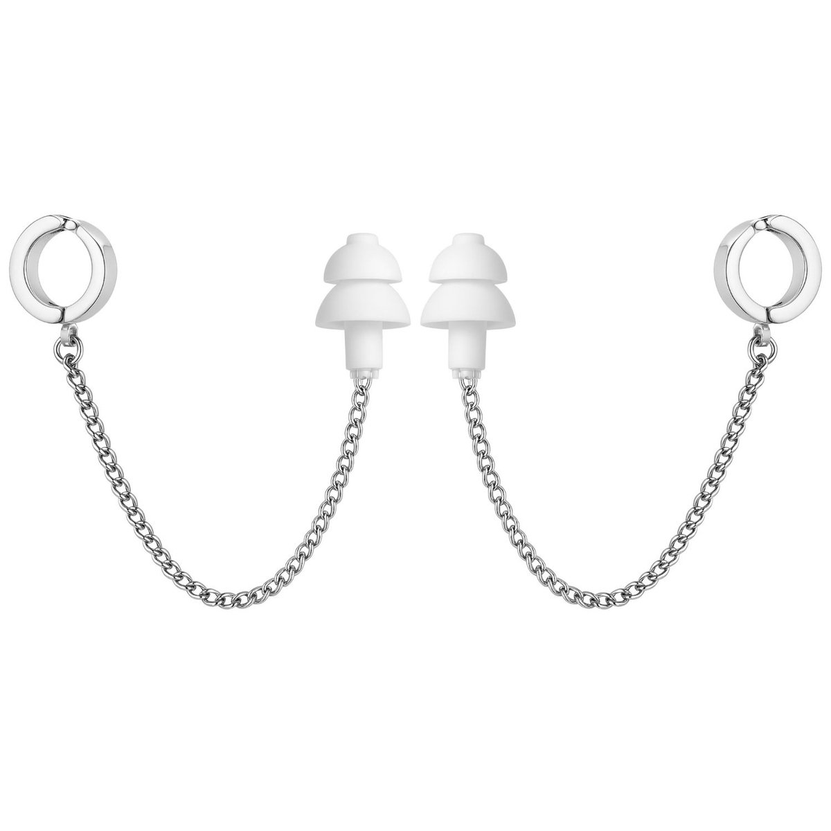 Earcuffs Voor Oordopjes - (RVS) - Oordopjes Festival - Oordoppen - Oorbellen Dames - Te Gebruiken Met Airpods - Zilverkleurig