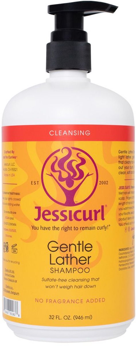 JessiCurl - Gentle Lather Shampoo - No Fragrance - 946 ml