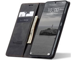 Hoesje geschikt voor Realme GT 7 Pro - Book Case Leer Slimline Zwart