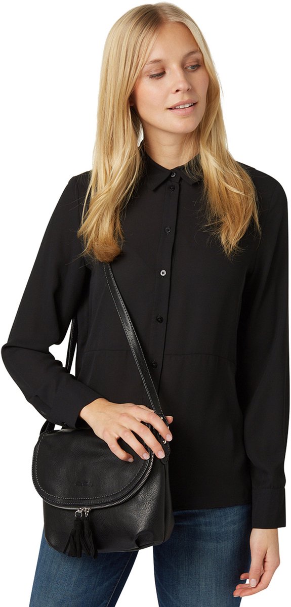 Tom Tailor - TTLARI schoudertas met kwastdetail - Maat ONESIZE - schwarz / black