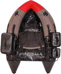 Bellyboat met grijze, rode en zwarte details, met 2 zwarte opbergvakjes.