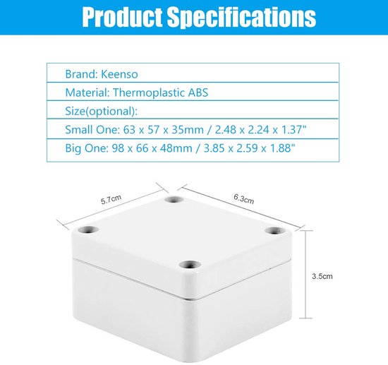 Lasdoos buiten | IP68 waterdicht | 4-weg kabeldoos voor 3-draads aansluiting | Draaddikte 5-9 mm | TÜV | Lasdoos zwart buiten