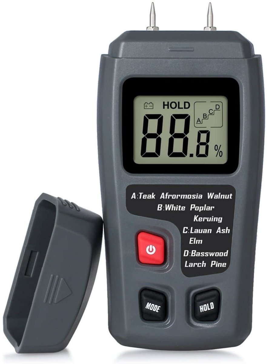 EXCITAT Houtvochtmeter - Houtvochtmeter - LCD-scherm - Voor het meten van hout- en papiervocht