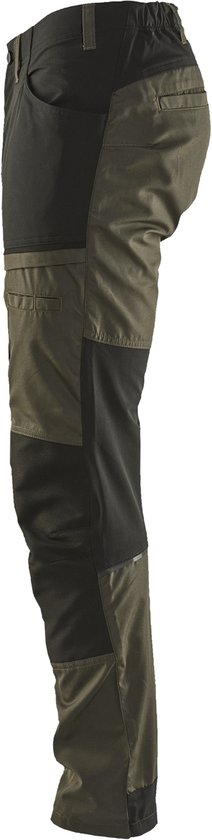 Blaklader 1456 Pantalon de travail de service Stretch Vert/ Zwart