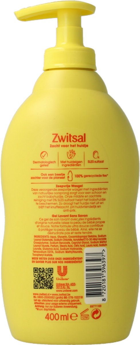Zwitsal - Zeepvrije Wasgel - 400ml van Zwitsal — afbeelding 3