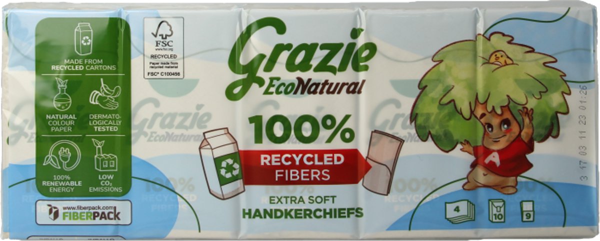Goedkoopste Grazie Natural Zakdoekjes extra soft 90 stuks