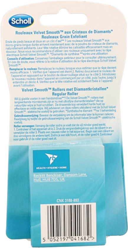 Scholl Velvet Smooth Regular Voetvijl - 2 Stuks - Vervangingsrollers Elektische Eeltverwijderaar - Eeltvijl - Eeltrasp