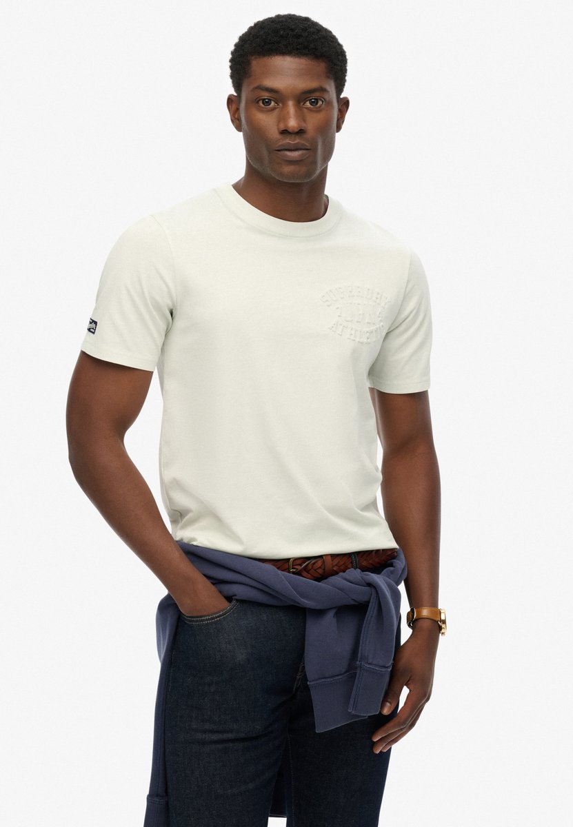 Superdry Athletic relaxed T-shirt met reliëfopdruk Heren T-shirts Blauw