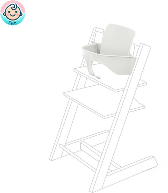 Stoelverkleiner voor Stokke Tripp Trapp - Babyset - Rugleuning & Beugel - Wit — afbeelding 2