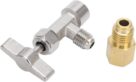 Foto: Jgs premium zelfsluitende can tap valve voor r134a koelmiddeldispenser rvs blikopener met slangadapter voor auto duurzaam en handig