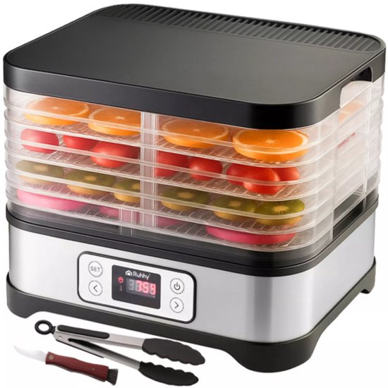 Déshydrateur 10 étages 36L - Inox LED - Séchoir à Fruits Et Légumes - 800W - Neuf