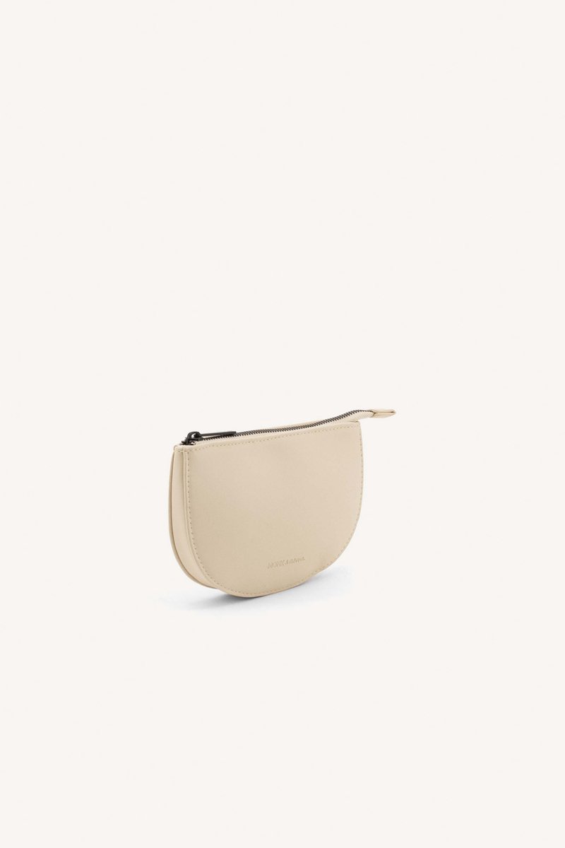 Monk and Anna - Mondotō half moon Portemonnee Dames • stone