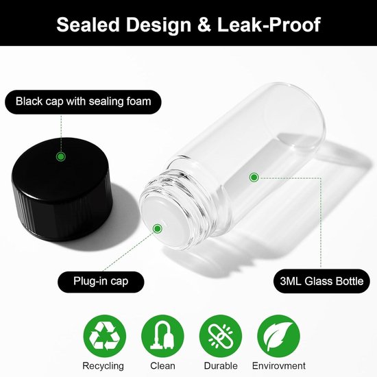 COTOM Lot de 10 fioles vides stériles en verre de 10 ml avec COTOM Lot de 10 fioles vides stériles en verre de 10 ml avec
