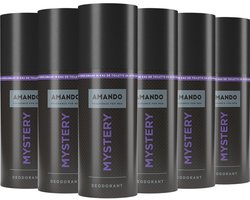 Amando - Mystery Deodorant Spray - 6 x 150 ml - Voordeelverpakking