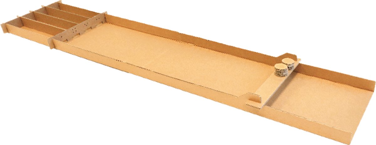 Kartonnen sjoelbak - 200 x 40 x 6 cm - Kartent