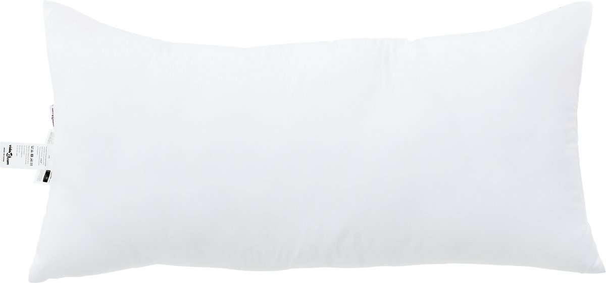 vidaXL - Hoofdkussen - met - kussen - Wit - 61 - x - 41 - x - 20 - cm - Polyester