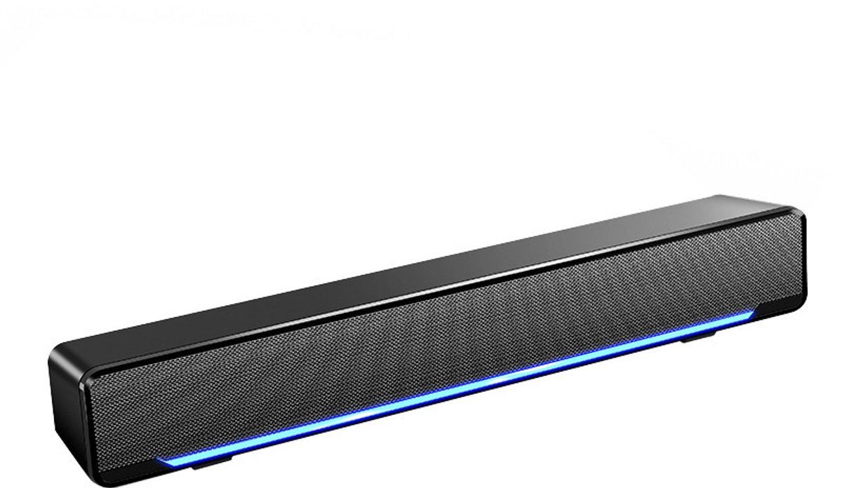Soundbar - Soundbar PC - Bluetooth 5.0 - 3.5mm Audio Kabel - Soundbar met Subwoofer - Zwart - Soundbar - €30,99