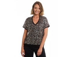 T-shirt van bedrukt visnet met pailletten
