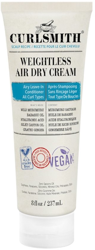 Curlsmith Weightless Air Dry Cream 237ml - CG methode - Curly Girl