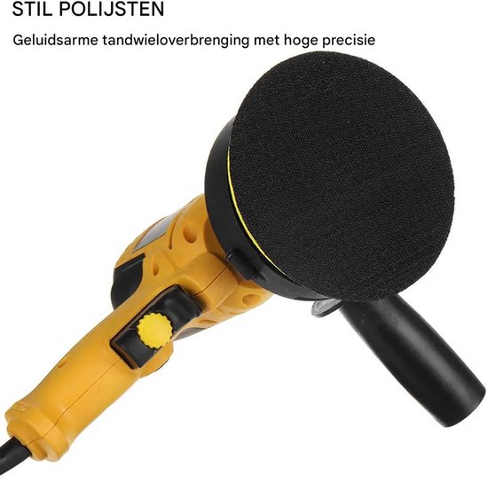 Polisseuse électrique 700 W – 6 disques de polissage – Polisseuse pour voiture à vitesse et poignée réglables – Machine à cirer pour voiture, sol, meubles et carrelages – Éponges de polissage et étui inclus