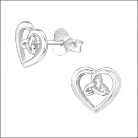 Aramat jewels ® - Zilveren oorbellen keltische knoop 6mm sterling zilver