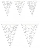 Vlaggenlijn Huwelijk papier wit 6 m