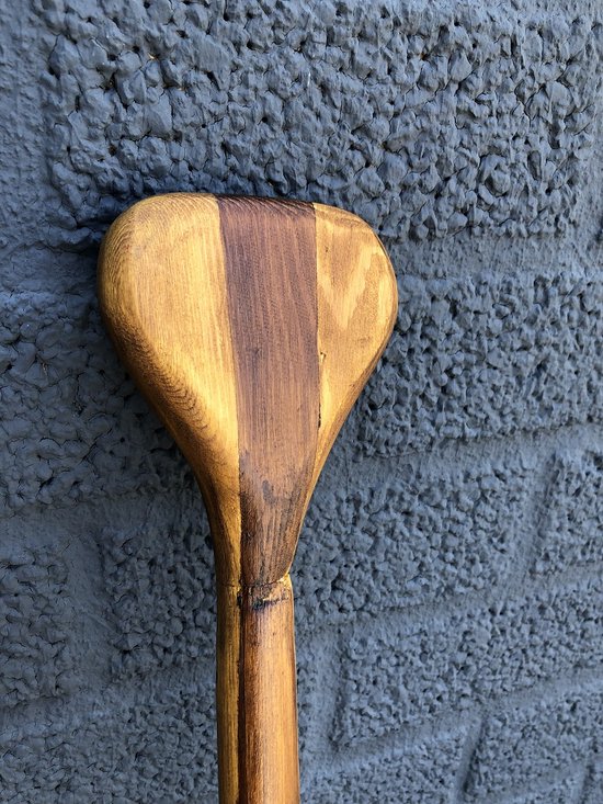 Prachtige houten peddel - geheel handgemaakt - wanddeco