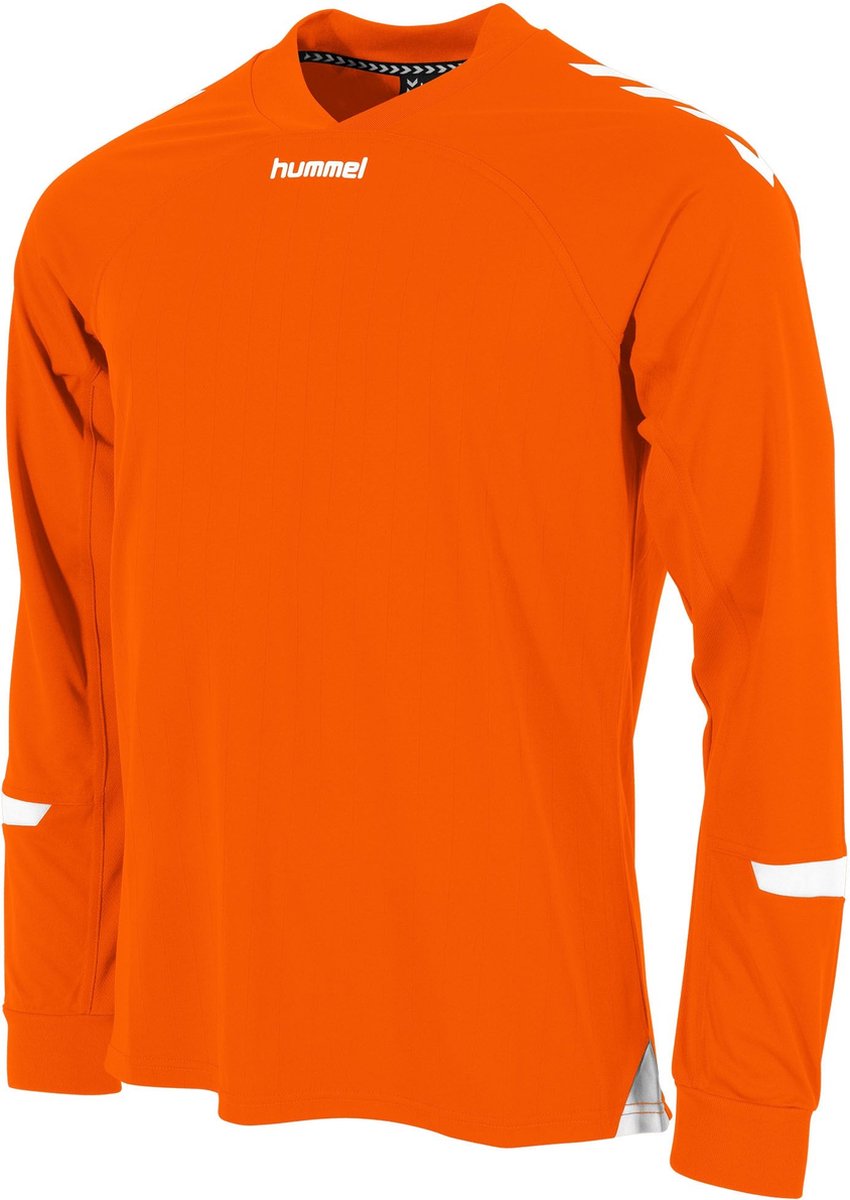 Hummel Fyn Voetbalshirt Lange Mouw Kinderen - Oranje / Wit | Maat: 116