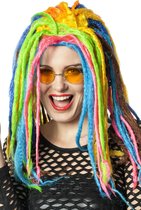 Rasta pruik multi kleurig
