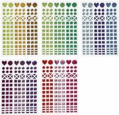Mozaiek stickers - Diverse Kleuren - d: 8-14 mm - 11x16,5 cm - 20 vellen