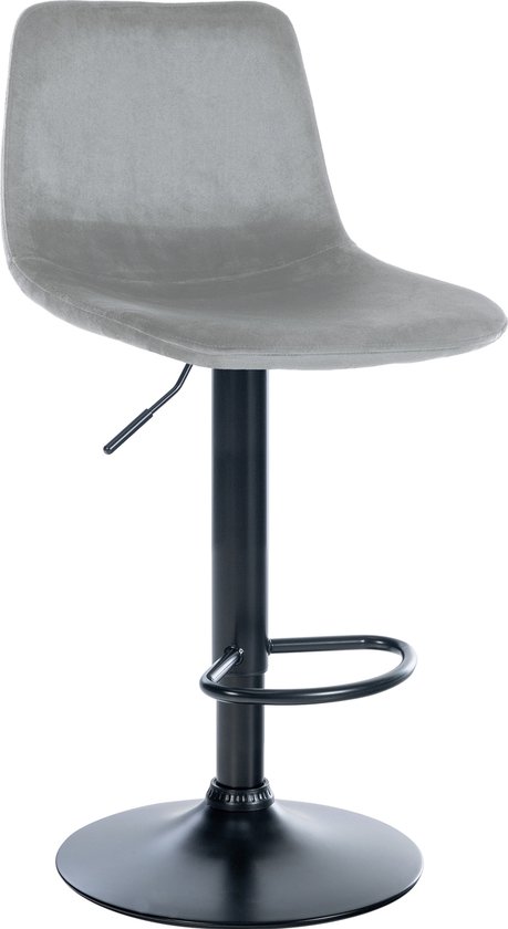 CLP Barkruk Ponte zwart Frame - Fluweel - creme | Leen Bakker