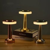 Bureaulamp led - draadloze lamp - led lamp goud 21 cm