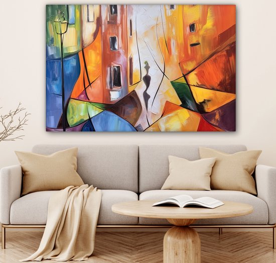 Tableau Peinture Abstrait - Art - Peinture - Couleurs - 120x80 cm - Décoration murale