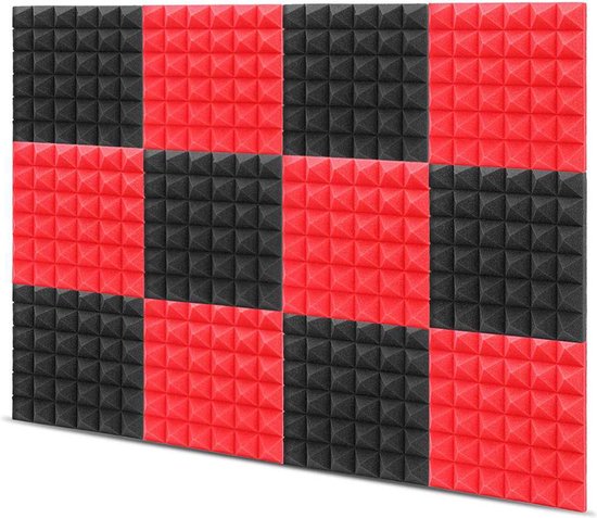 Lot de 24 panneaux acoustiques pour traitement acoustique, décoration Lot de 24 panneaux acoustiques pour traitement acoustique, décoration