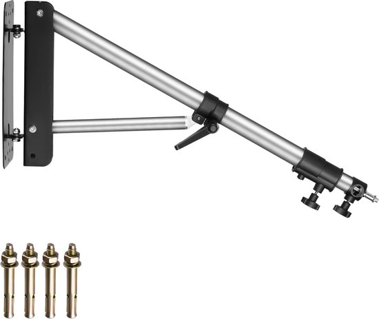 Foto: Neewer maximale hoogte 49 125cm boomarm voor wandmontage fotostudio videolampen monolightsparaplu s reflectoren verlichting gieken en standaards