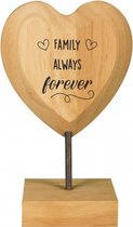 Wooden Heart - Family always forever - Lint: Speciaal voor jou - Cadeauverpakking