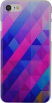 GadgetBay Blauw paarse driehoek iPhone 7 8 hardcase hoesje cover