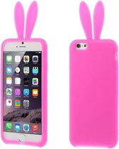 GadgetBay Roze Bunny hoesje iPhone 6 6s konijn silicone cover