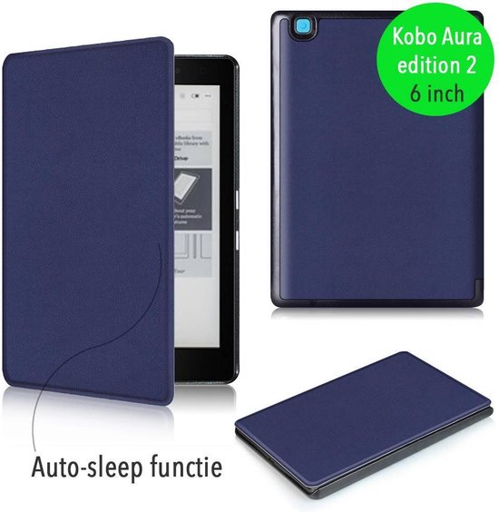 periode Uittrekken Manuscript Lunso - sleepcover flip hoes - Kobo Aura edition 2 (6 inch) - blauw |  bol.com