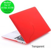Lunso Geschikt voor MacBook Pro 13 inch (2016-2019) cover hoes - case - mat rood