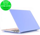 Lunso Geschikt voor MacBook Pro 13 inch (2016-2019) cover hoes - case - Candy lichtblauw