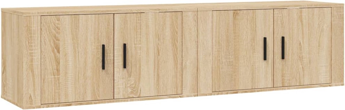vidaXL - Tv-wandmeubels - 2 - st - 80x34,5x40 - cm - sonoma - eikenkleurig