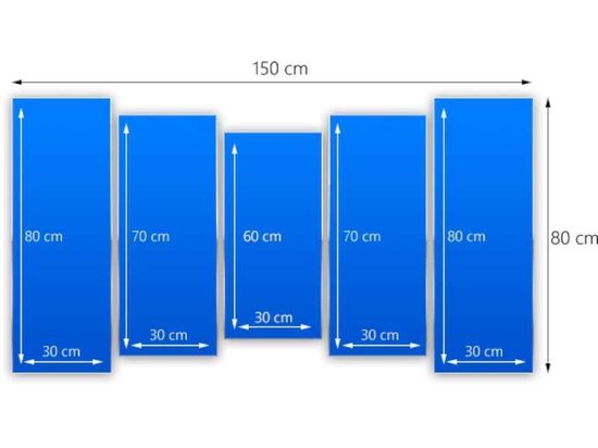 Peinture | Peinture sur toile fleur | Bleu blanc | 150x80cm 5Liège | Tirage photo sur toile