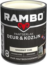 Rambo Pantserlak Deur & Kozijn Hoogglans Dekkend - Goed Reinigbaar - Ivoorwit - 0.75L