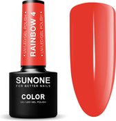SUNONE UV/LED Gellak 5ml. Rainbow 4 - Rood - Glanzend - Gel nagellak